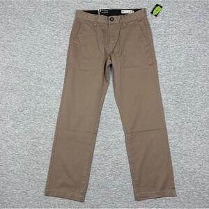 Volcom Pants Mens Size 28x30 Brown Frickin Modern Stretch Chino Skater NEW